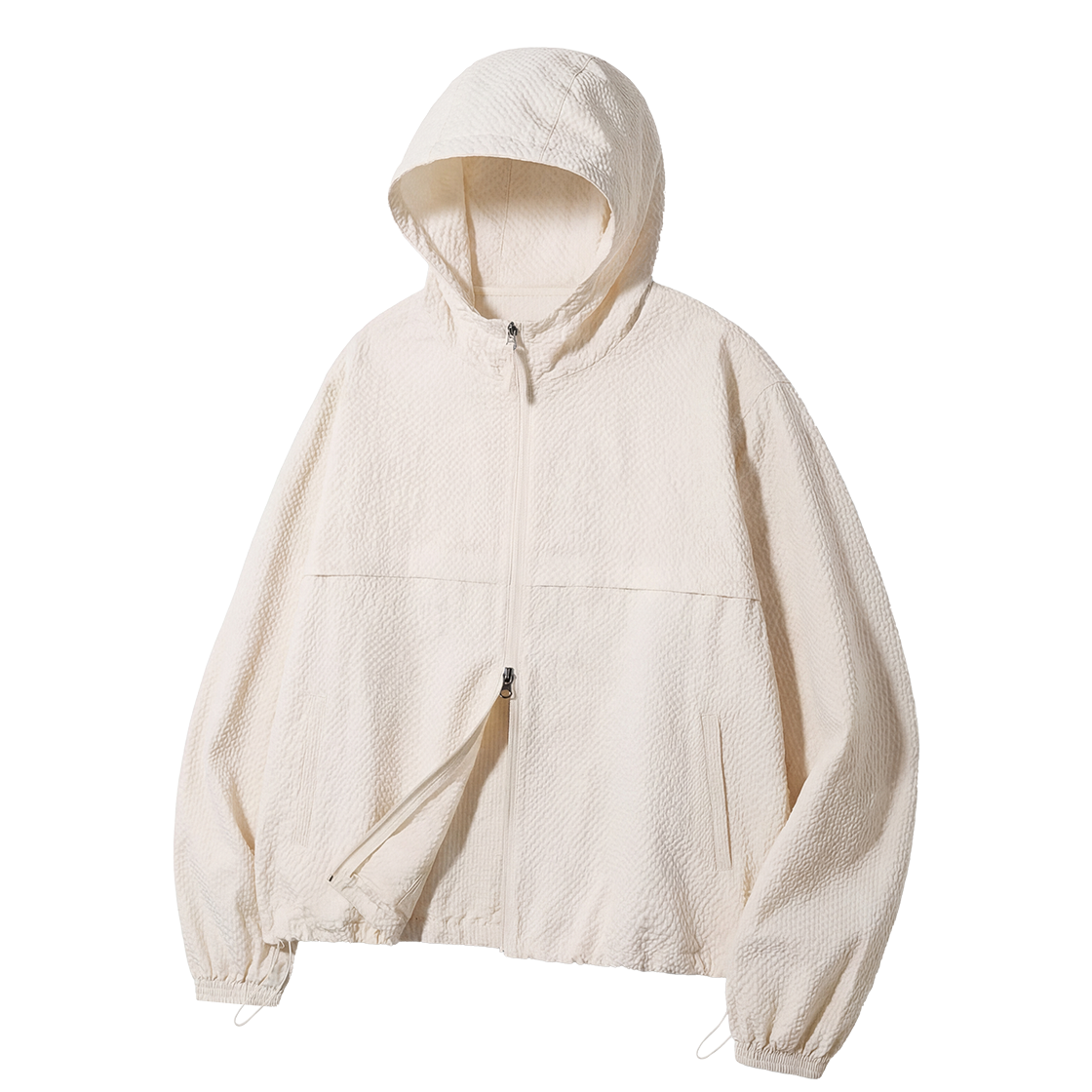 예일 시어서커 체크 윈드브레이커_아이보리(Yale Seersucker Check Windbreaker_Ivory) - 1