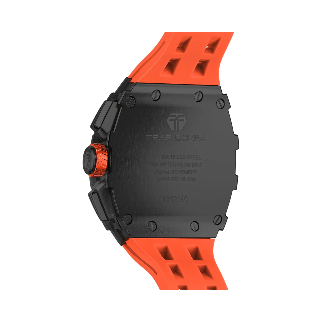 차르봄바 엘리멘탈 크로노그래프 캘린더 쿼츠 워치 TB8204Q-12 블랙 오렌지(Tsar Bomba Elemental Chronograph Calendar Quartz TB8204Q-12 Black Orange) - 2