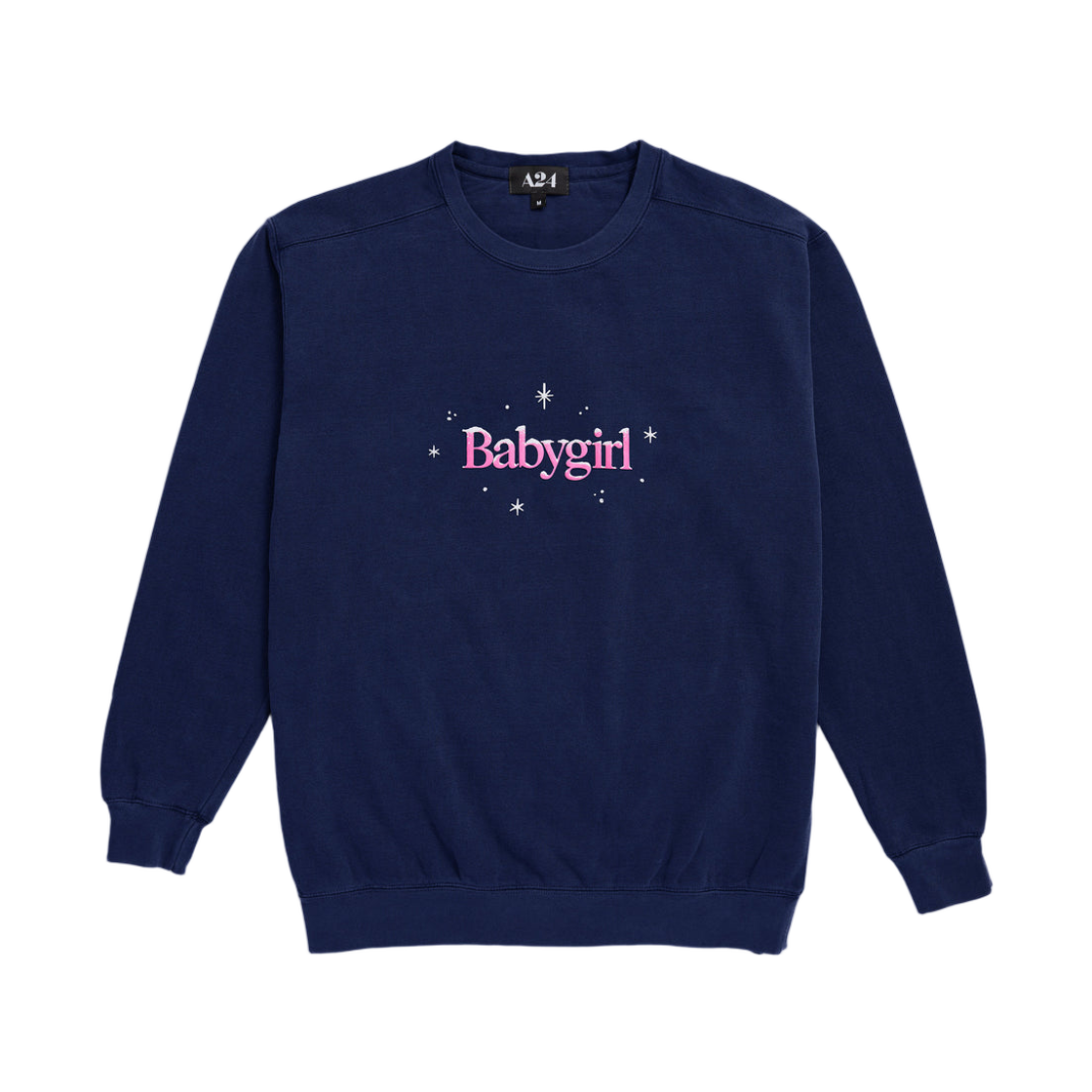 A24 베이비걸 홀리데이 크루넥 네이비 블루(A24 Babygirl Holiday Crewneck Navy Blue) - 1