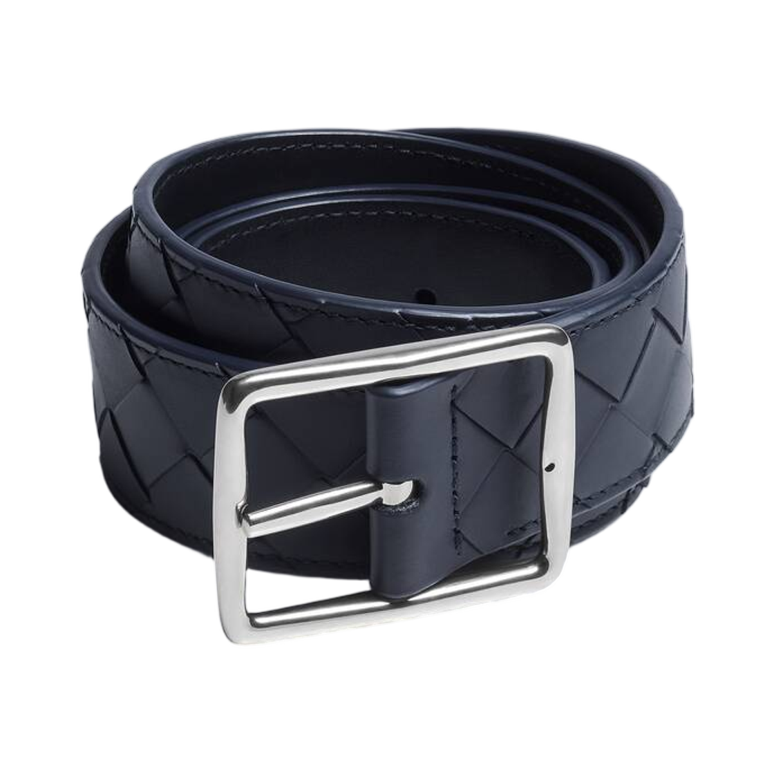 855888VCPQ14367 Bottega Veneta Reverso Belt Midnight Black