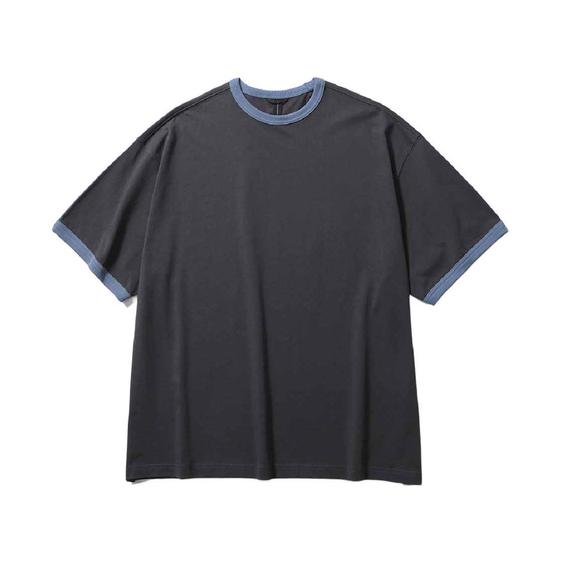 [SS26] 모이프 링거 티 차콜([SS26] moif Ringer H/S Tee Charcoal)
