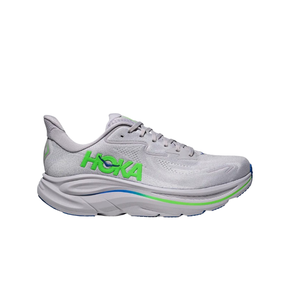 1162030-AYNN Hoka Clifton 10 Ash Grey Neon Green - Regular