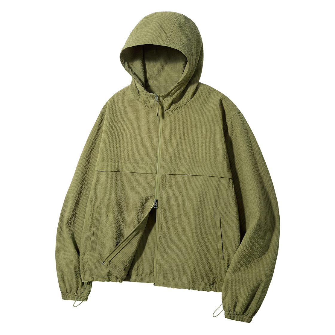 예일 시어서커 체크 윈드브레이커_그린(Yale Seersucker Check Windbreaker_Green)