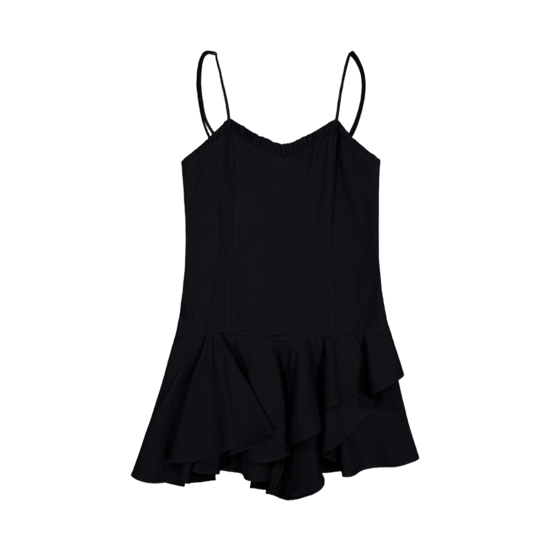 뮈르뮈르 베니스 멀티 레이어 미니 원피스 블랙(Murmure Venice Multi-Layer Dress Black)