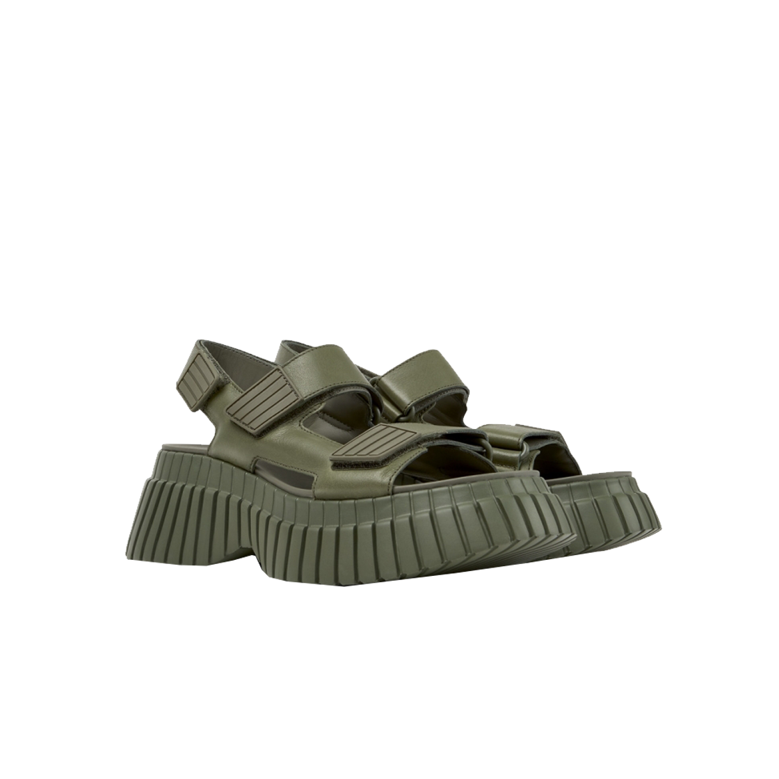 캠퍼 여성 pix BCN 샌들 카키(Camper Women pix BCN Sandal Khaki) - 2