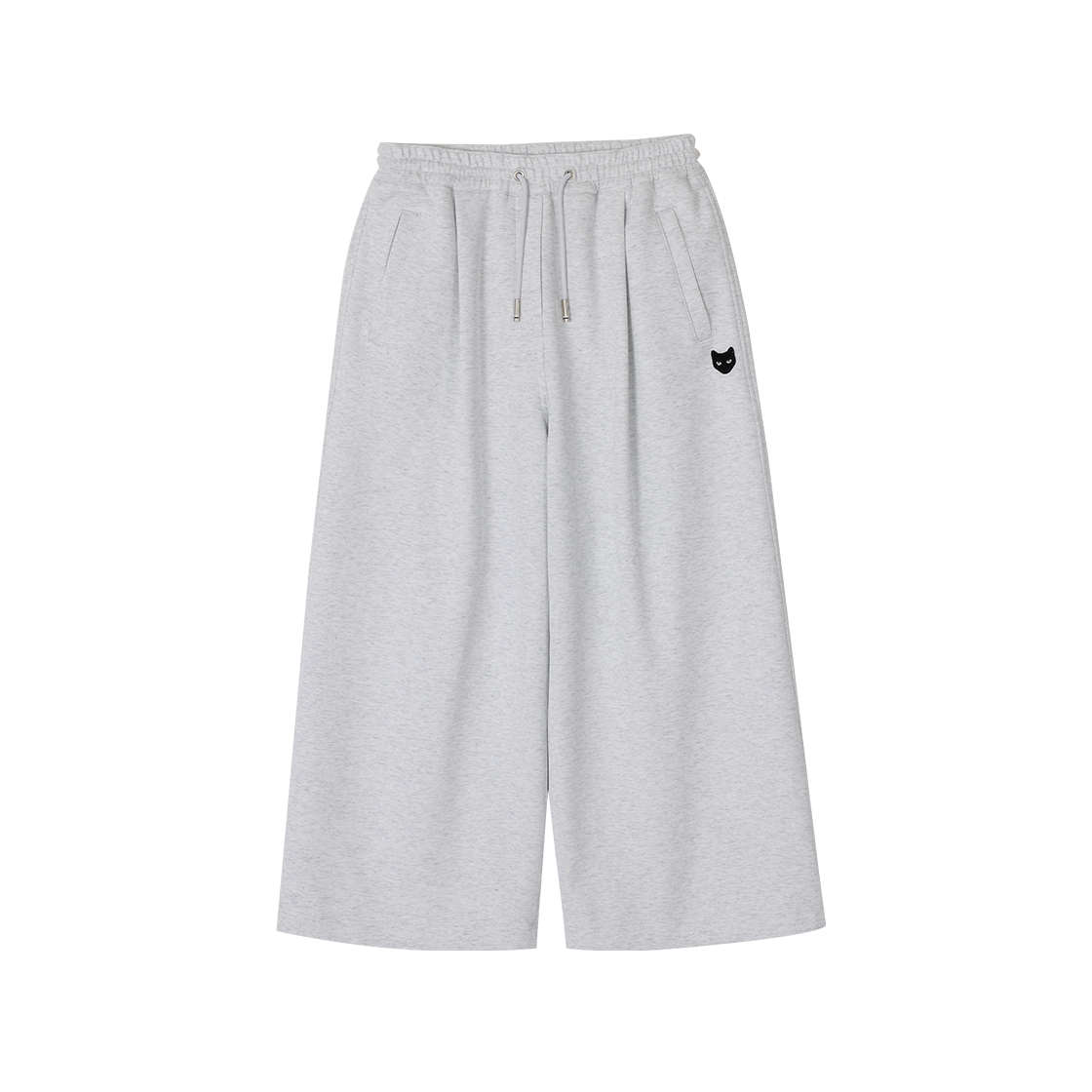 WI2PT801LG (W) SONGZIO ZZERO Panther Crop Wide Pants Light Melange Grey