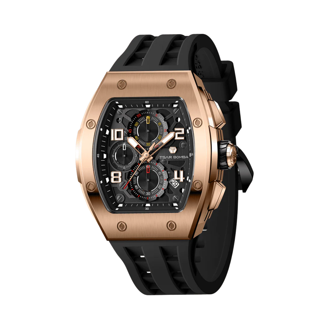 차르봄바 엘리멘탈 크로노그래프 캘린더 쿼츠 TB8204Q-04 골든 블랙(Tsar Bomba Elemental Chronograph Calender Quartz TB8224Q-04 Golden Black)