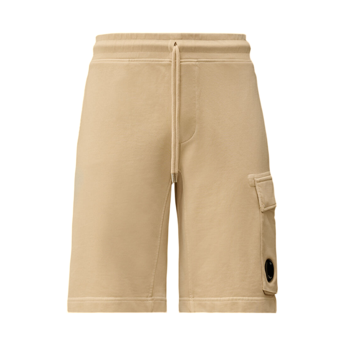 20CMSB741A110044R114 C.P. Company Cotton Diagonal Fleece Cargo Sweatshorts Frozen Dew White - 26SS