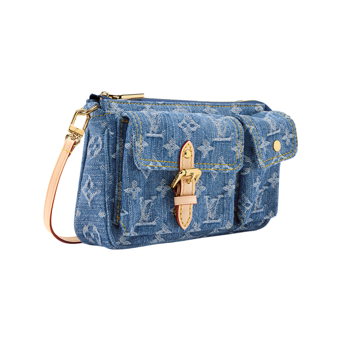 루이비통 포쉐트 악세수아 카고 데님 블루(Louis Vuitton Pochette Accessoires Cargo Denim Blue) - 2