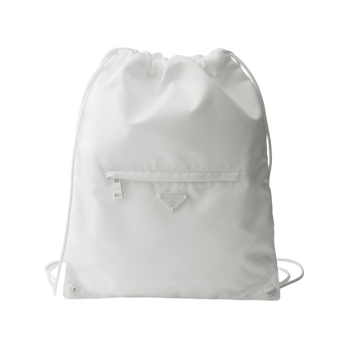 프라다 리나일론 드로스트링 백팩 화이트(Prada Re-Nylon Drawstring Backpack White) - 1