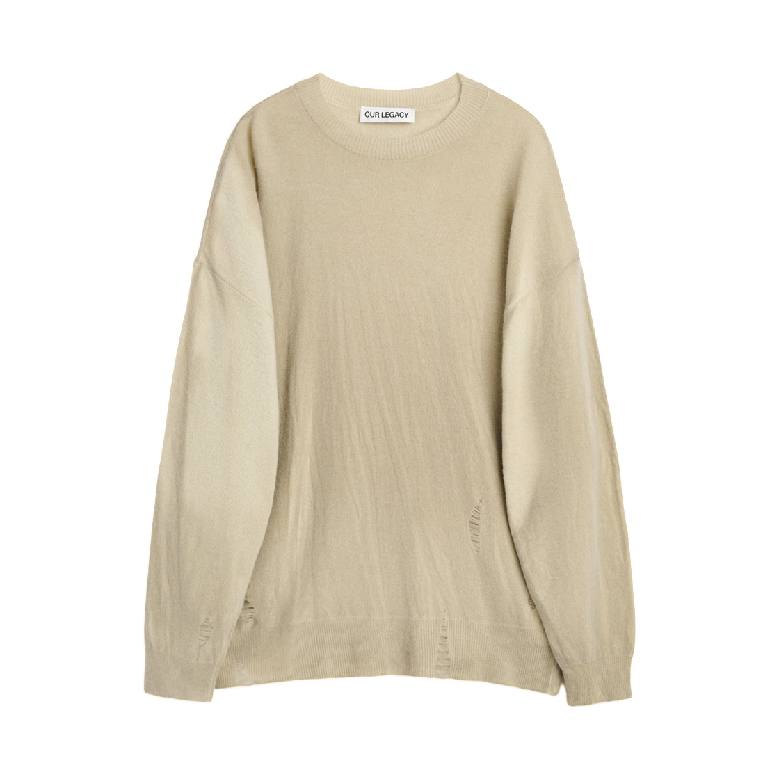 M2263SM Our Legacy Slant Knit Moss Spray Dye Cherub Wool
