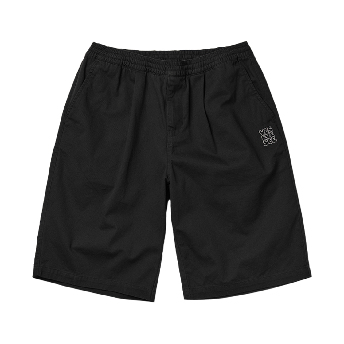 [더블적립]예스아이씨 씨 로고 와이드 쇼츠 블랙([더블적립]YESEYESEE C Logo Wide Shorts Black)