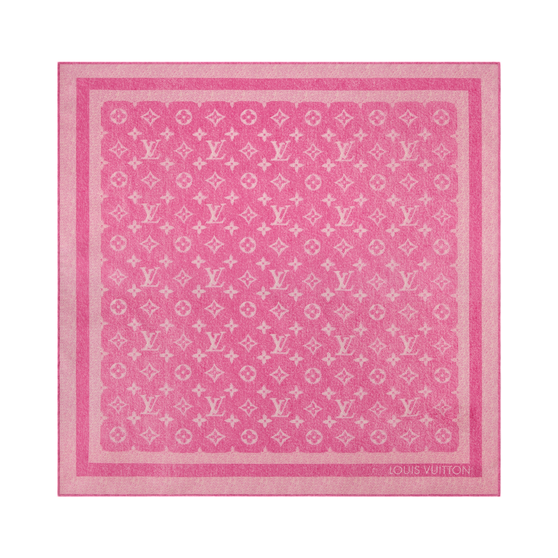 M98168 (W) Louis Vuitton Monogram Silhouette Denim Square 55 Denim Fuchsia