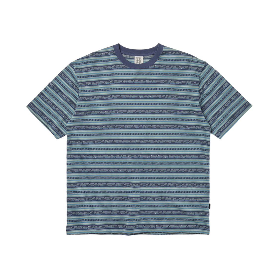 [더블적립]예스아이씨 예스 자카드 스트라이프 티셔츠 블루([더블적립]YESEYESEE Y.E.S Jacquard Stripe Tee Blue)