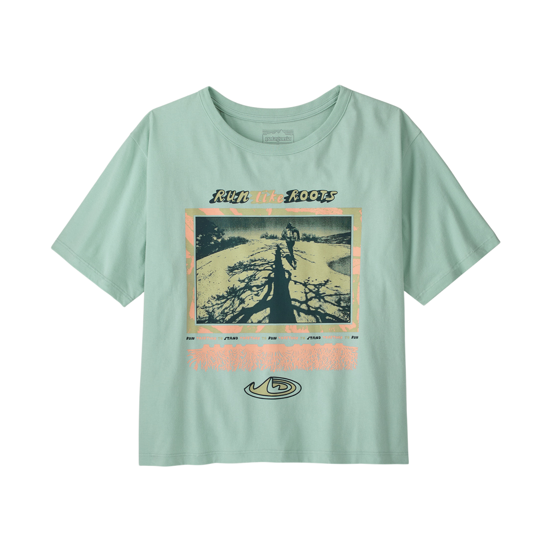 (W) 파타고니아 런 라이크 루트 이지컷 티셔츠 씬 아이스((W) Patagonia Run Like Roots Easy-Cut T-Shirt Thin Ice) - 1
