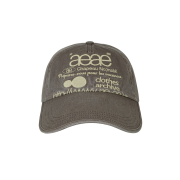 [예약 배송] AEAE Web Logo Washed 5 Pannel Ball Cap Brown
