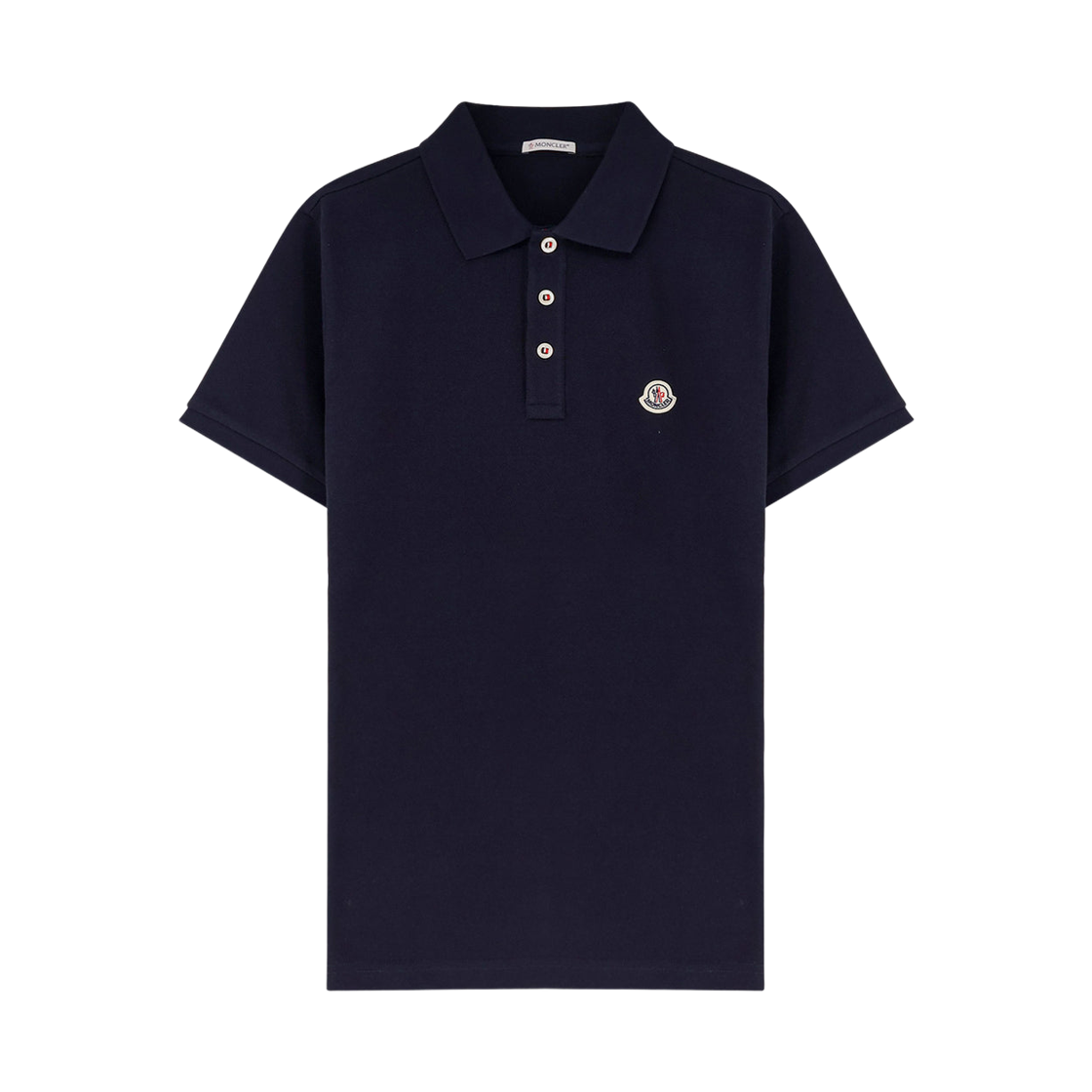 몽클레르 로고 패치 코튼 폴로 셔츠 다크 블루 - 26SS(Moncler Logo Patch Cotton Polo Shirt Dark Blue - 26SS)