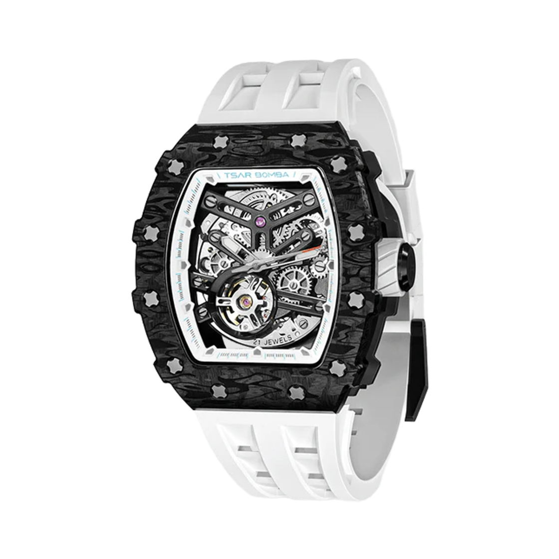 차르봄바 엘리멘탈 카본파이버 오토매틱 TB8208CF-40 엘레강트 화이트(Tsar Bomba Elemental Carbon Fiber Automatic TB8208CF-40 Ellegant White)