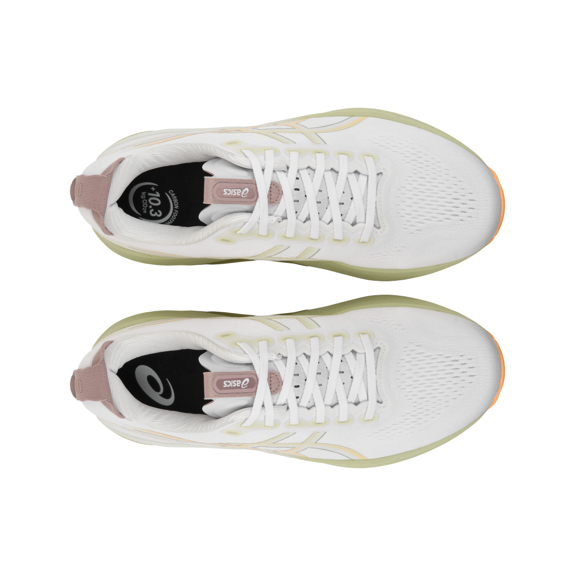 아식스 젤 카야노 32 화이트 오렌지 글로우 - 4E 엑스트라 와이드(Asics Gel-Kayano 32 White Orange Glow - 4E Extra Wide) - 5
