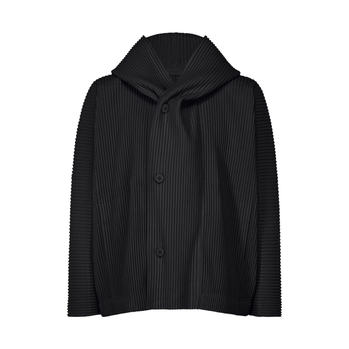 옴므 플리세 이세이 미야케 MC 마치 후드 자켓 블랙(Homme Plisse Issey Miyake MC March Hooded Jacket Black) - 1
