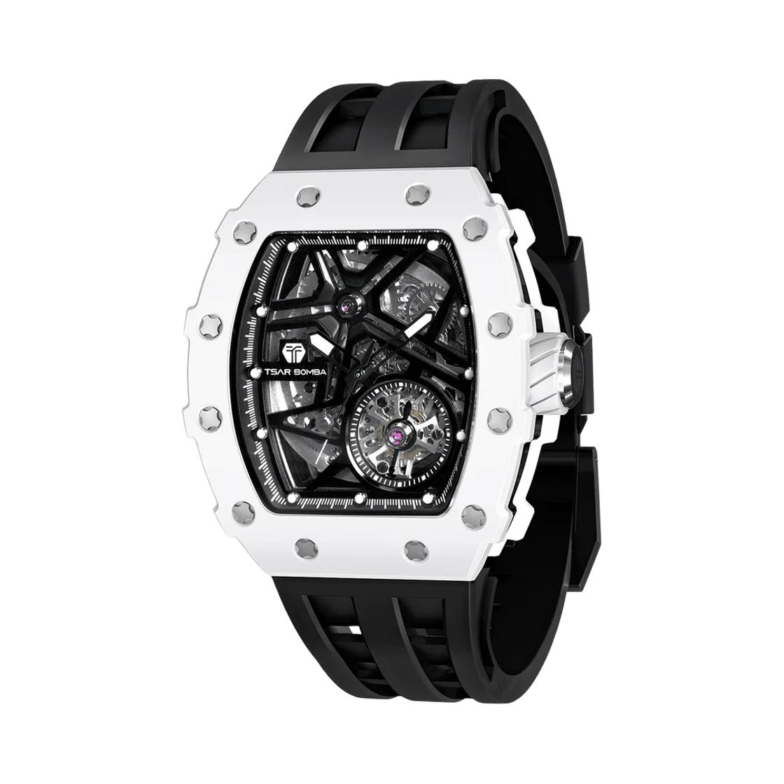 차르봄바 엘리멘탈 세라믹 오토매틱 TB8209C-03 블랙 화이트(Tsar Bomba Elemental Ceramic Automatic TB8209C-03 Black White)