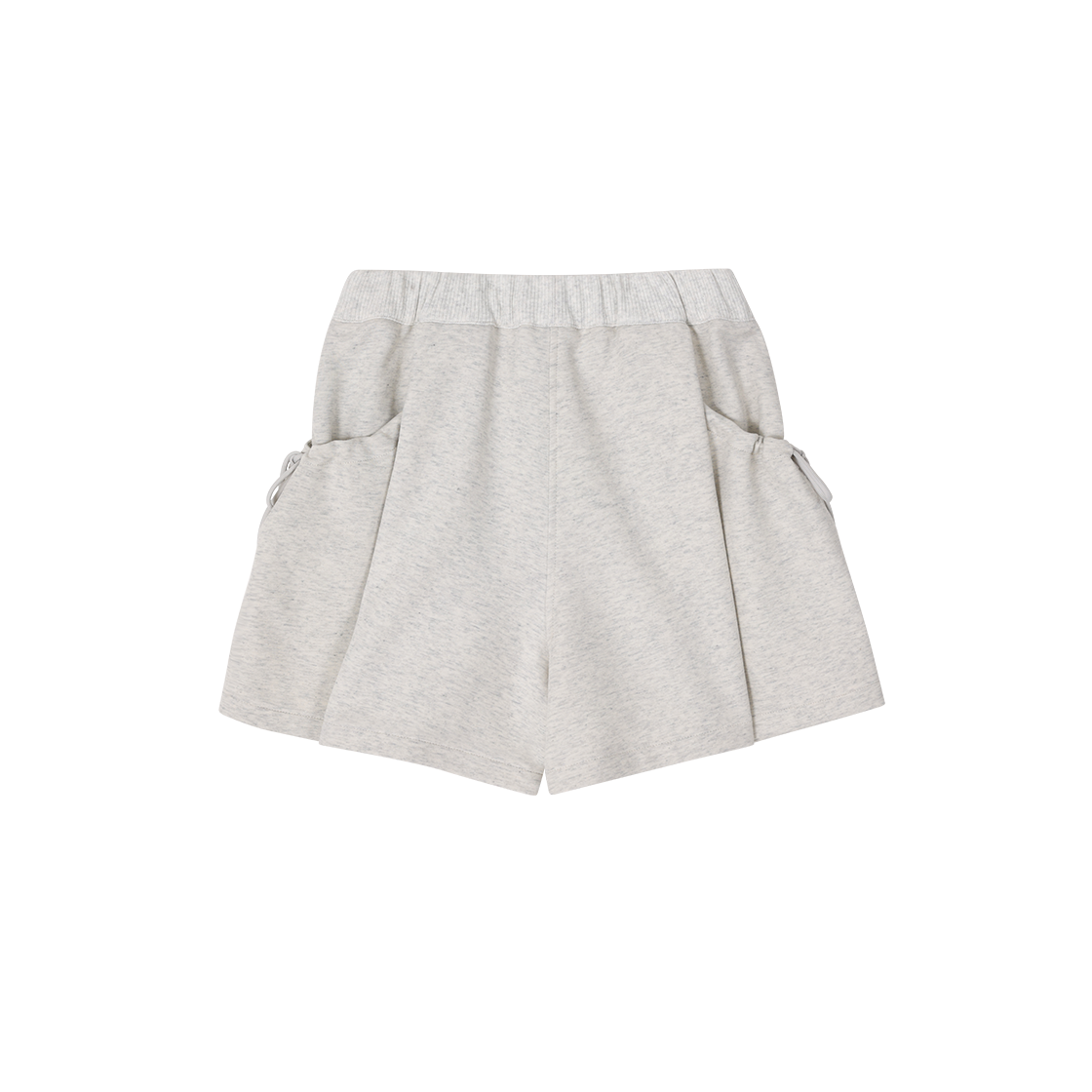 (W) 송지오 지제로 와이드 폴드 숏 팬츠 라이트 멜란지 그레이((W) SONGZIO ZZERO Wide Fold Short Pants Light Melange Grey) - 2