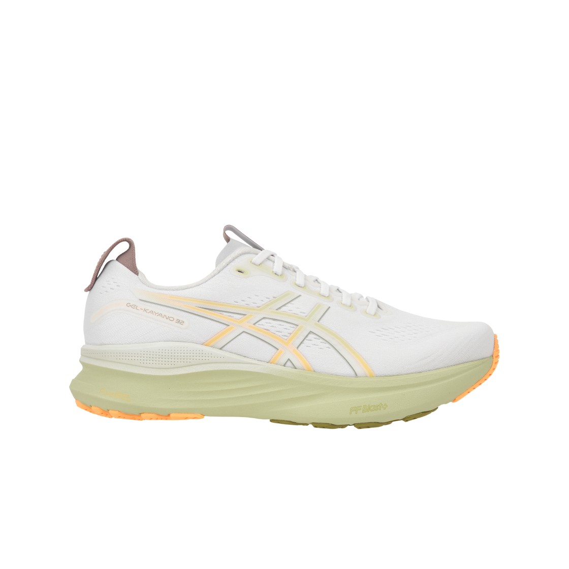 아식스 젤 카야노 32 화이트 오렌지 글로우 - 2E 와이드(Asics Gel-Kayano 32 White Orange Glow - 2E Wide) - 1