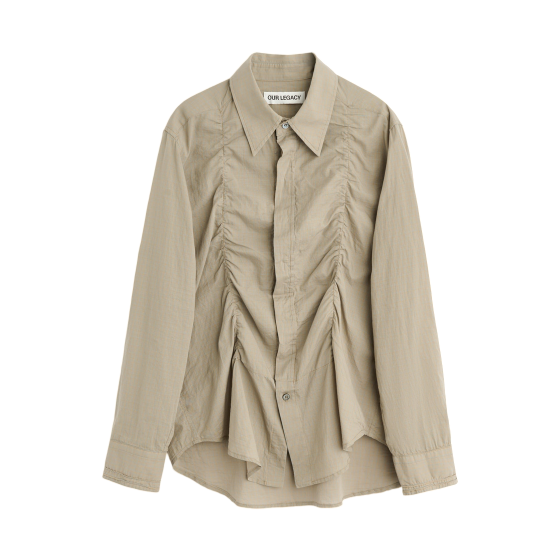 W2262JFC (W) Our Legacy Jumble Shirt Faint Check Cotton Gauze