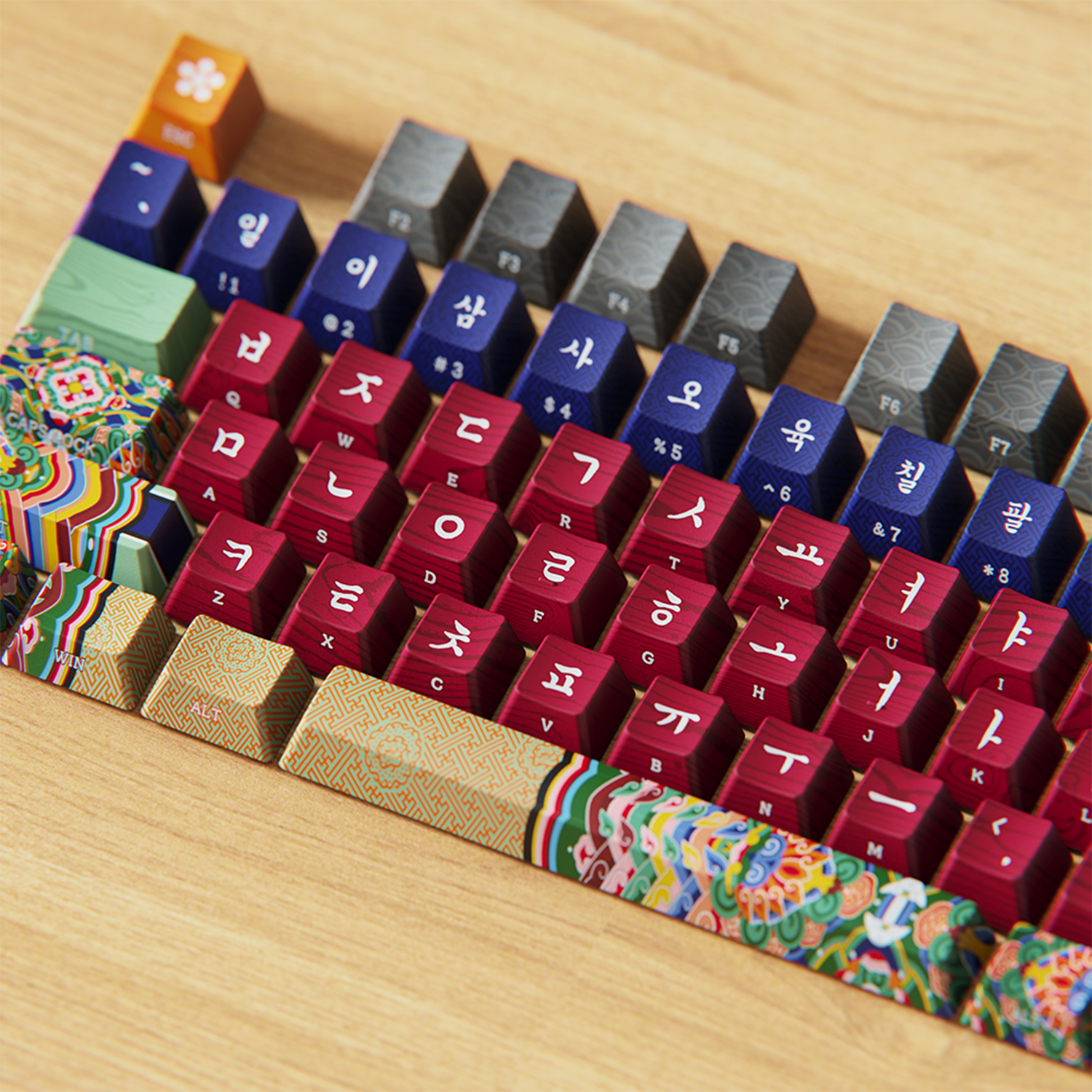 시이닷 교태전 단청 염료승화 한글 PBT 키캡(C.e.dot Gyochaejeon Dancheong Hangul PBT Keycaps) - 3