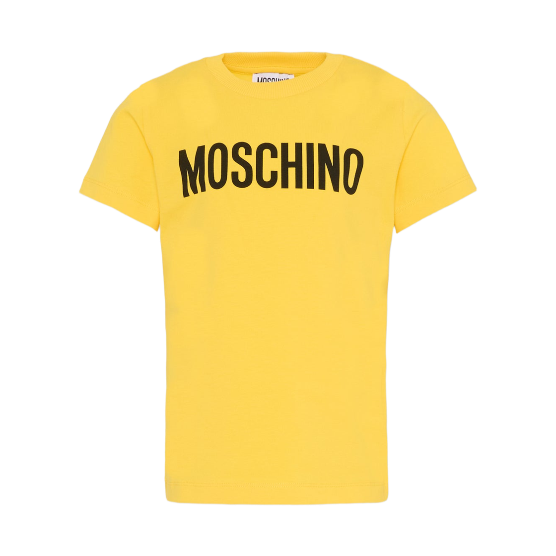 (키즈) 모스키노 로고 프린트 티셔츠 옐로우((Kids) Moschino Logo Print T-Shirt Yellow)