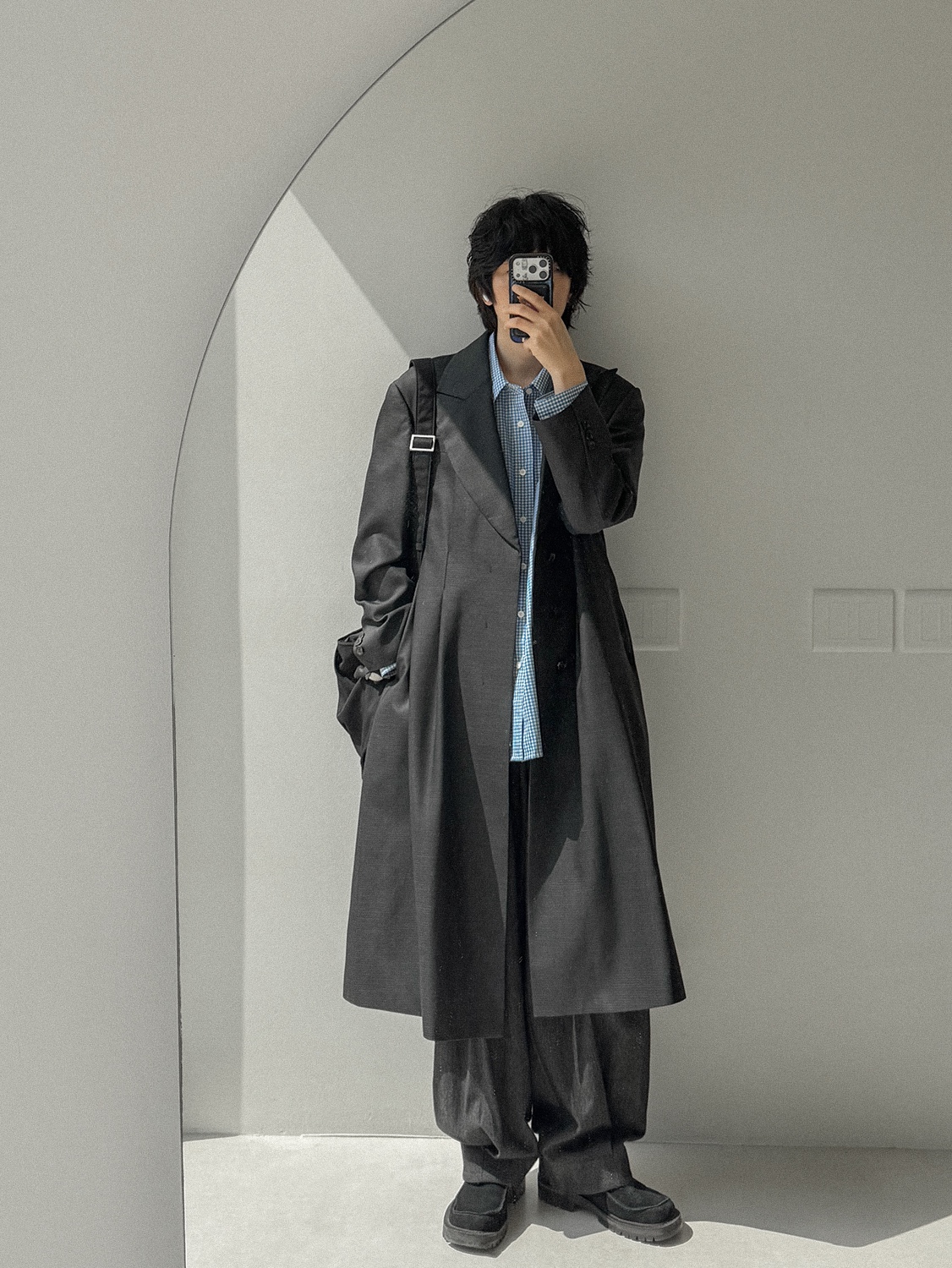 Ader Error Curve; BS01 Noir, Ader Error Product 76 Noir 착용 스타일 - 1