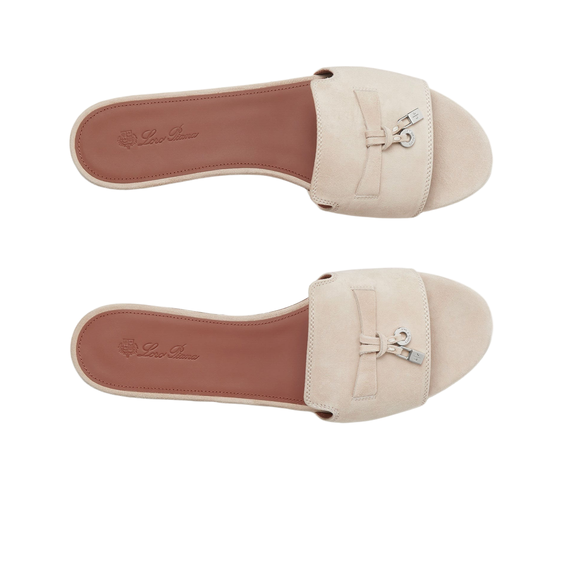 (W) 로로 피아나 썸머 참 스웨이드 샌들 컬러 로 캐시미어((W) Loro Piana Summer Charms Suede Sandal Colour Raw Cashmere) - 2