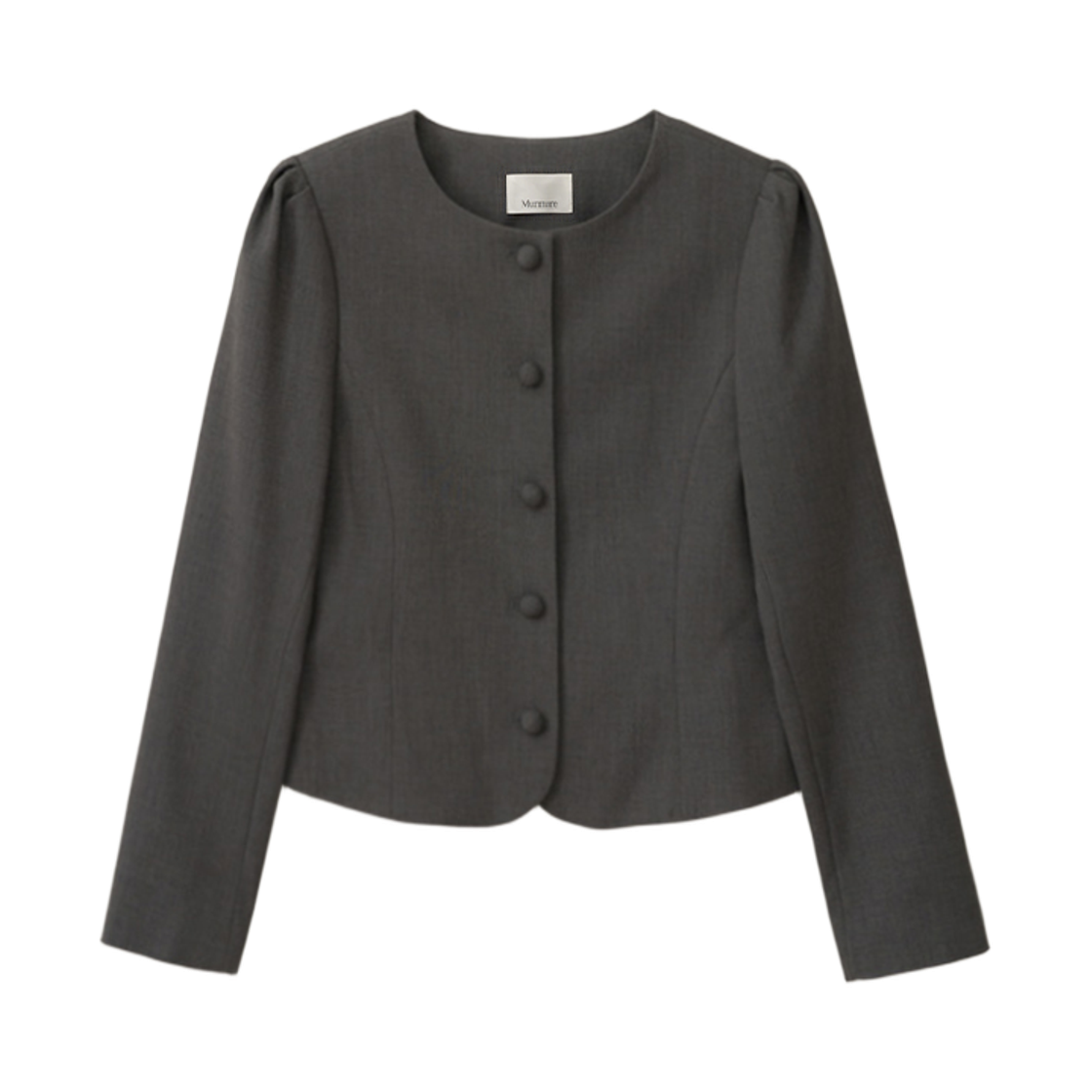 뮈르뮈르 엔시 핀턱 뒷트임 자켓 차콜(Murmure Ency Pintuck Back-Slit Jacket Charcoal)
