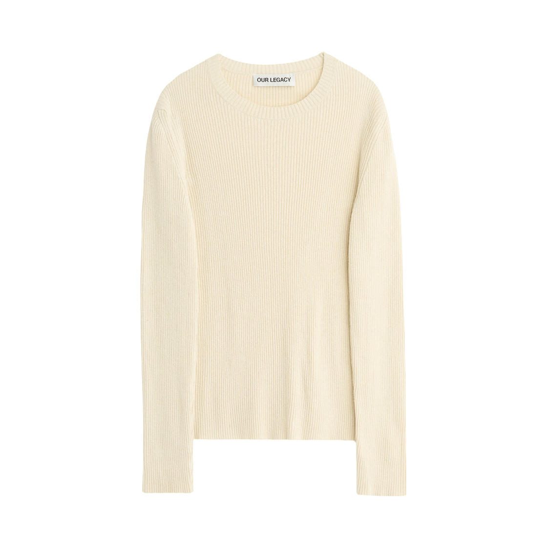 M2263CN Our Legacy Compact Roundneck Neutral White Refined Silk