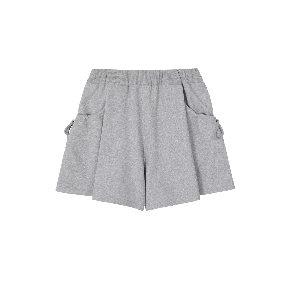 (W) 송지오 지제로 와이드 폴드 숏 팬츠 멜란지 그레이((W) SONGZIO ZZERO Wide Fold Short Pants Melange Grey) - 2