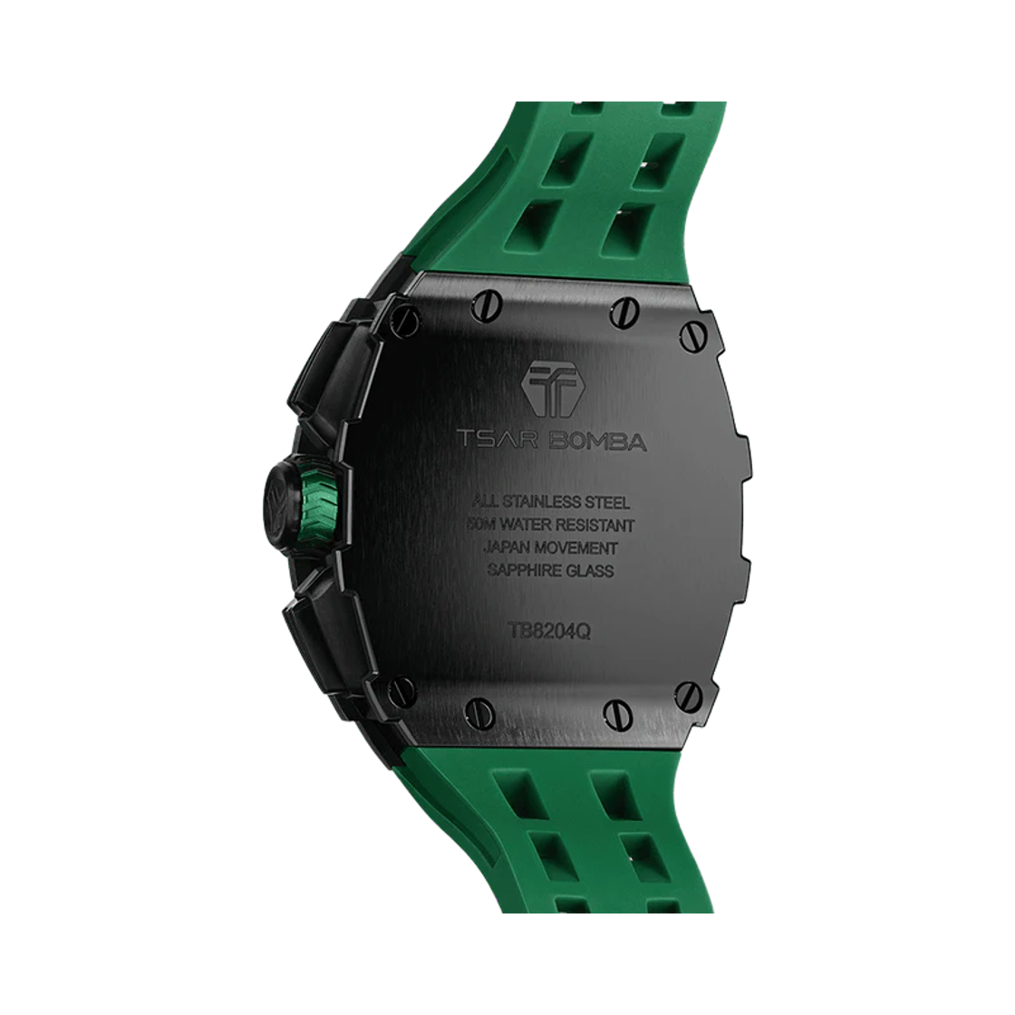 차르봄바 엘리멘탈 크로노그래프 캘린더 쿼츠 워치 TB8204QA-06 블랙 그린 아라비안(Tsar Bomba Elemental Chronograph Calendar Quartz TB8204QA-06 Black Green Arabian) - 2
