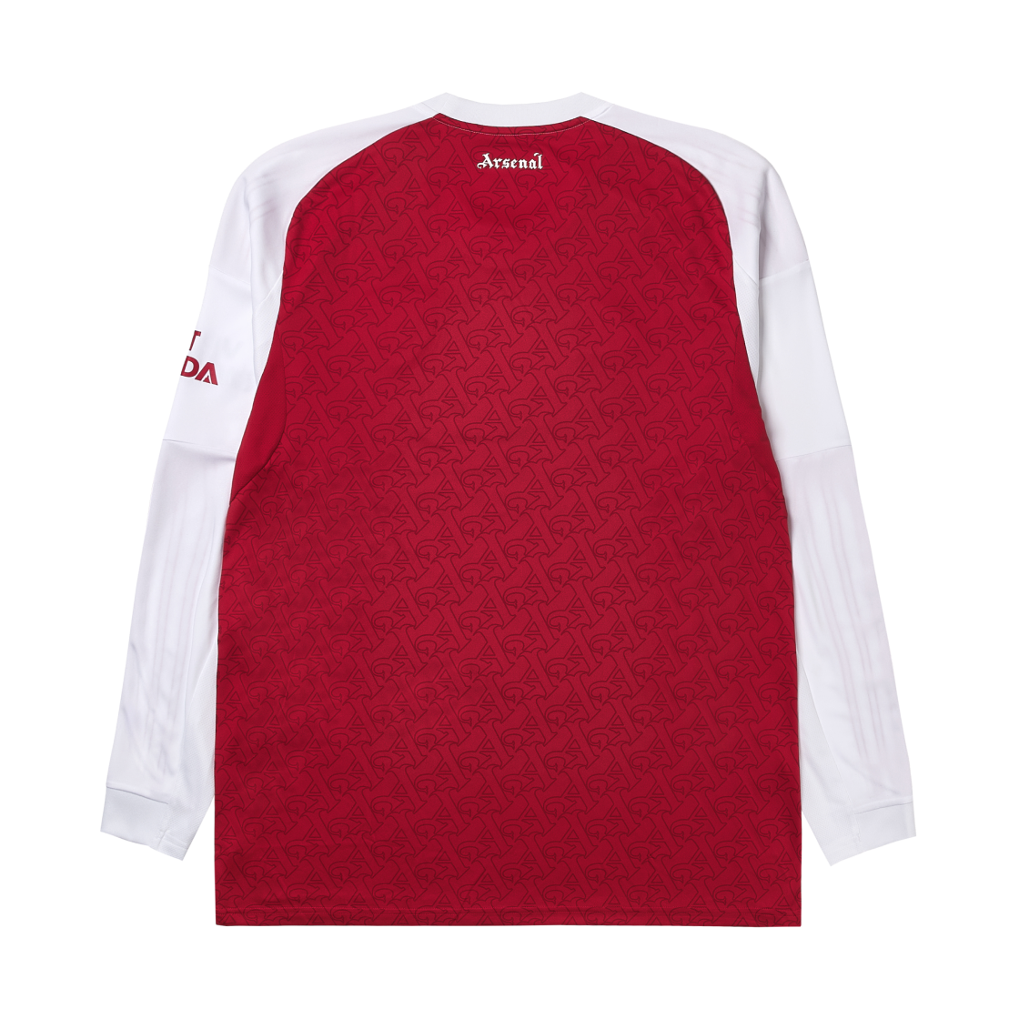 아디다스 아스널 2025/26 홈 롱슬리브 저지 베러 스칼렛 화이트 - KR 사이즈 (논 마킹 버전)(Adidas Arsenal 2025/26 Home LS Jersey Better Scarlet White - KR Sizing (Non Marking Ver.)) - 2
