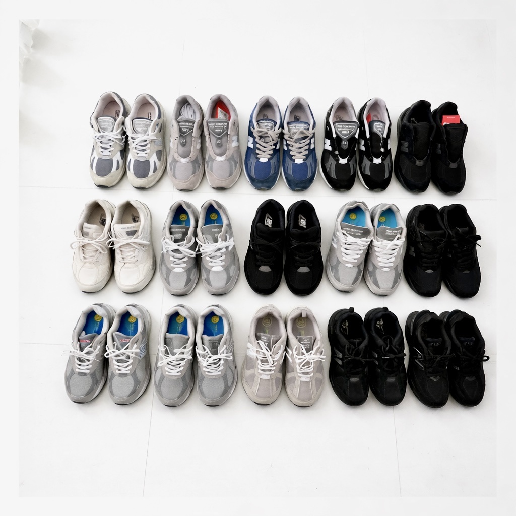 New Balance 991v2 Made in UK Rock Ridge Alloy Silver, New Balance 991v2 Made in UK Dark Navy Smoked Pearl 착용 스타일