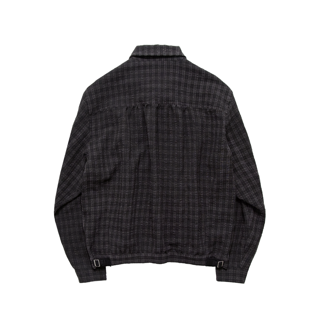 폴리테루 유즈드 트러커 자켓 차콜 체크(Polyteru Used Trucker Jacket Charcoal Check) - 2