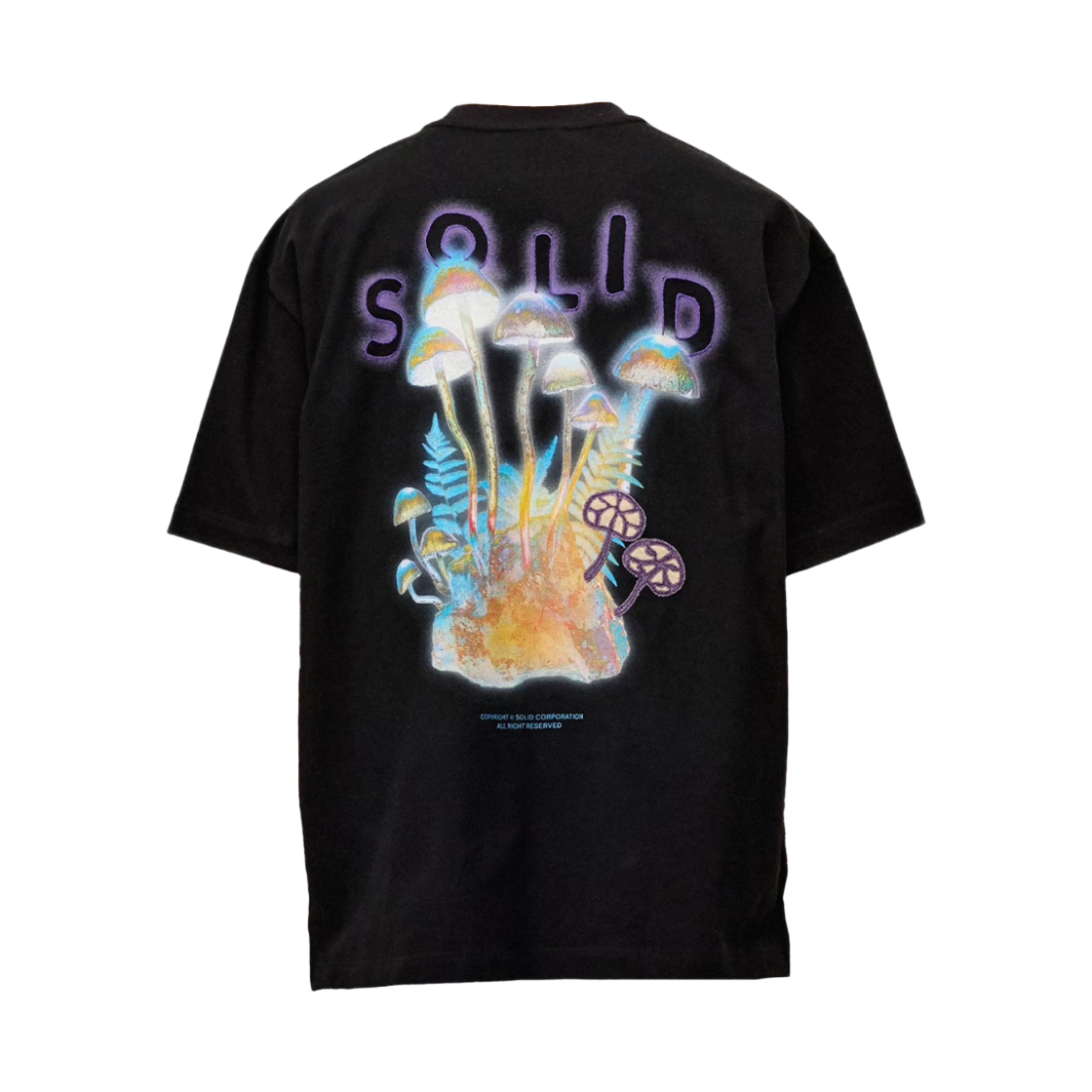 솔리드 옴므 머쉬룸 백 로고 티셔츠 블랙(Solid Homme Mushroom Back Logo T-Shirt Black) - 1