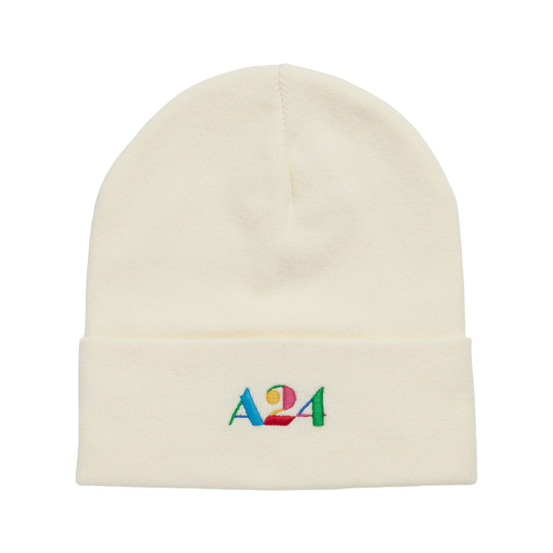 A24 자수 로고 비니 크림(A24 Embroidered Logo Beanie Cream)