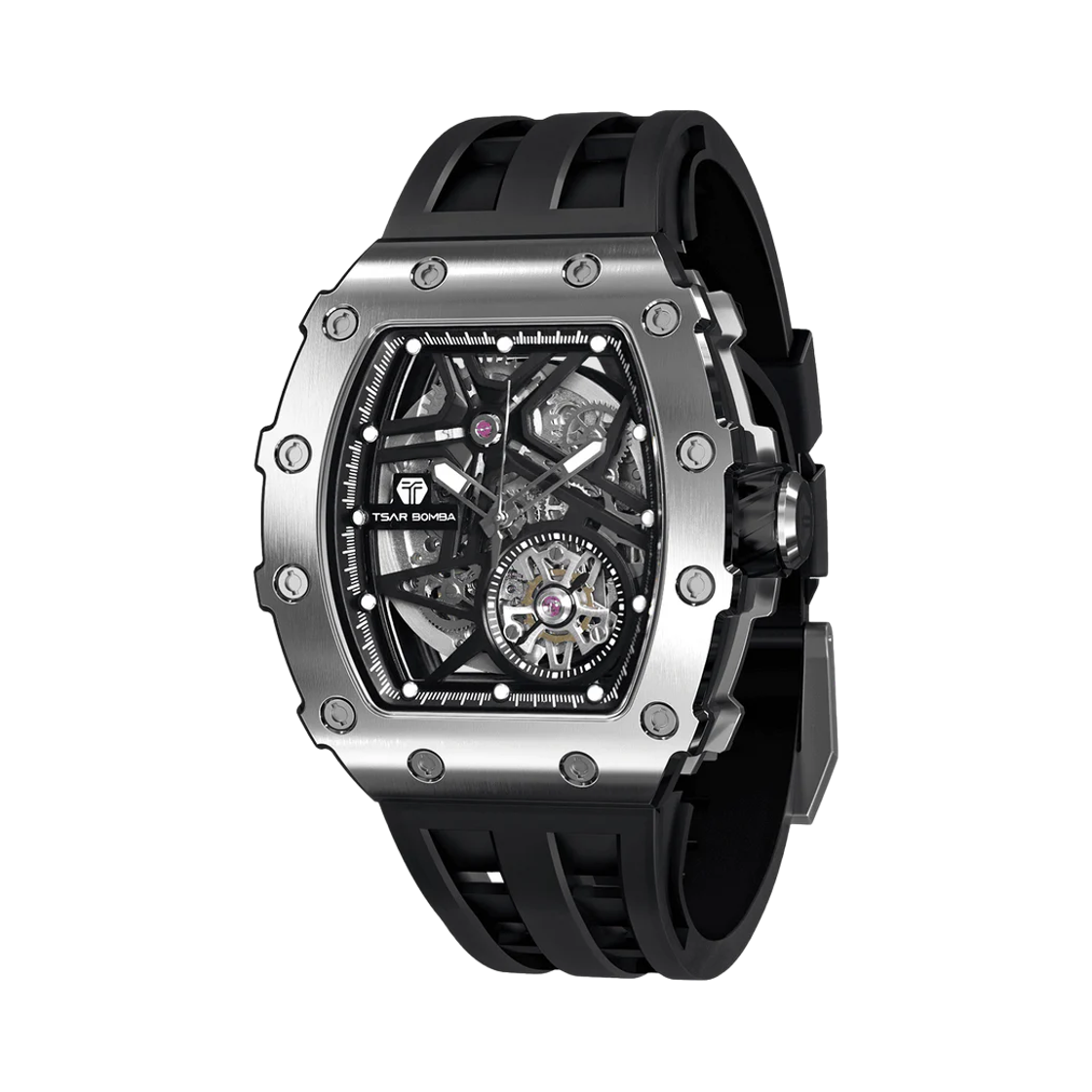 차르봄바 엘리멘탈 오토매틱 TB8209A-01 실버 블랙(Tsar Bomba Elemental-Automatic TB8209A-01 Silver Black)