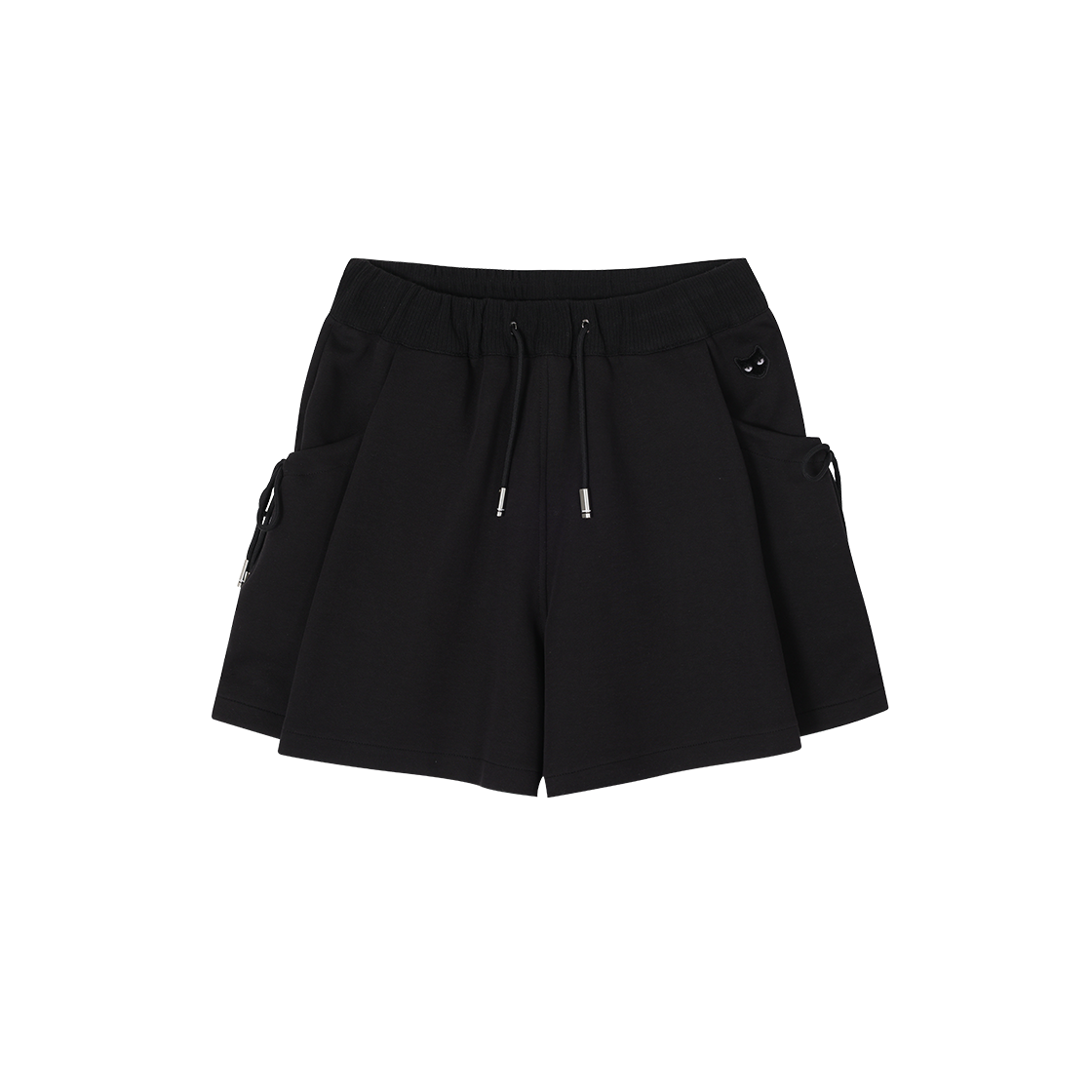 WI2PT804BK (W) SONGZIO ZZERO Wide Fold Short Pants Black
