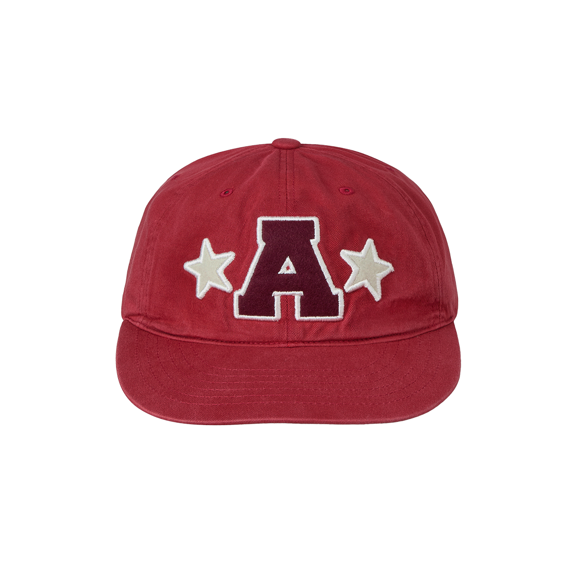 에이이에이이 워시드 캐피탈 로고 캡 레드(AEAE Washed Capital Logo Cap Red)