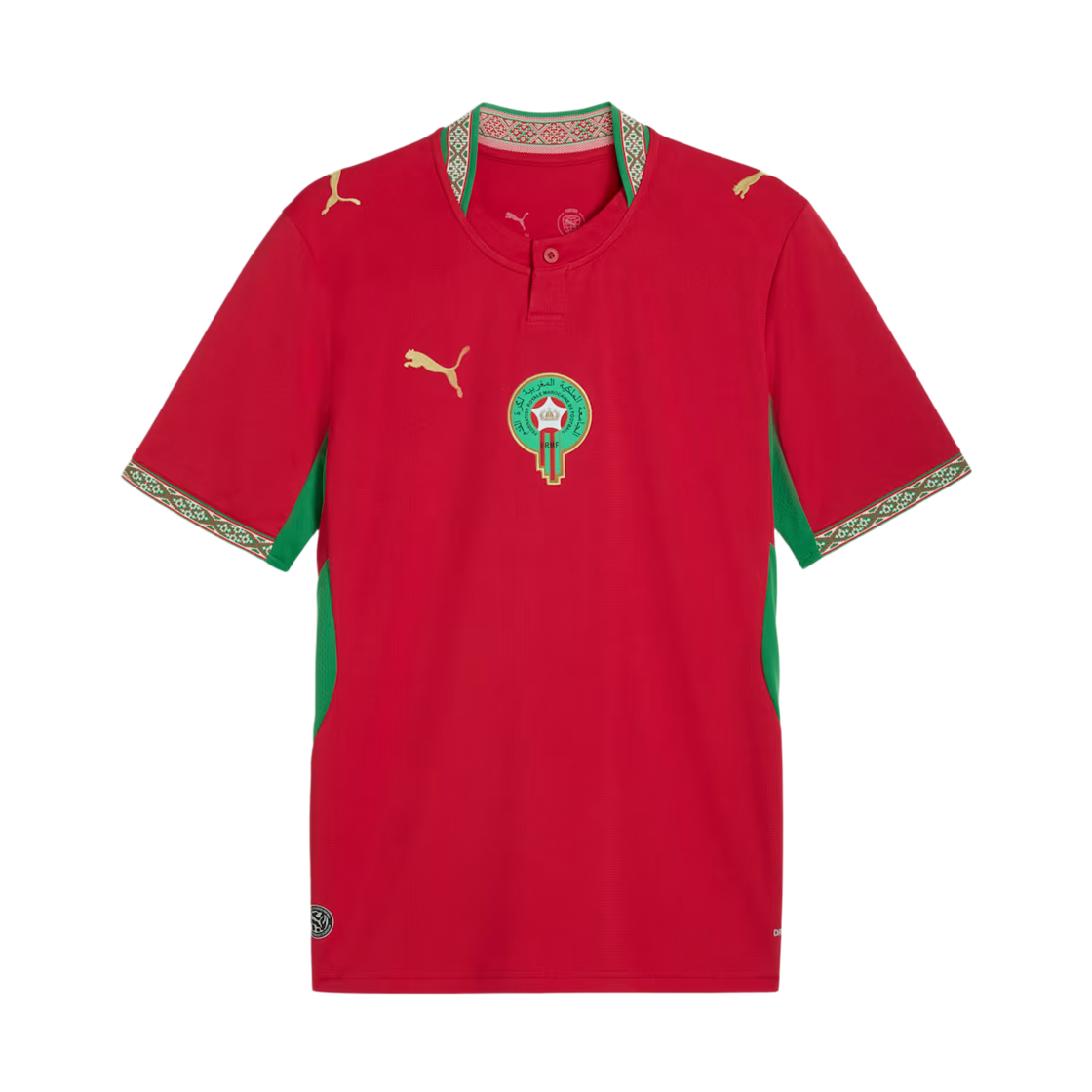 783317-01 Puma Morocco 2026 Home Soccer Jersey Fast Red Victory Gold