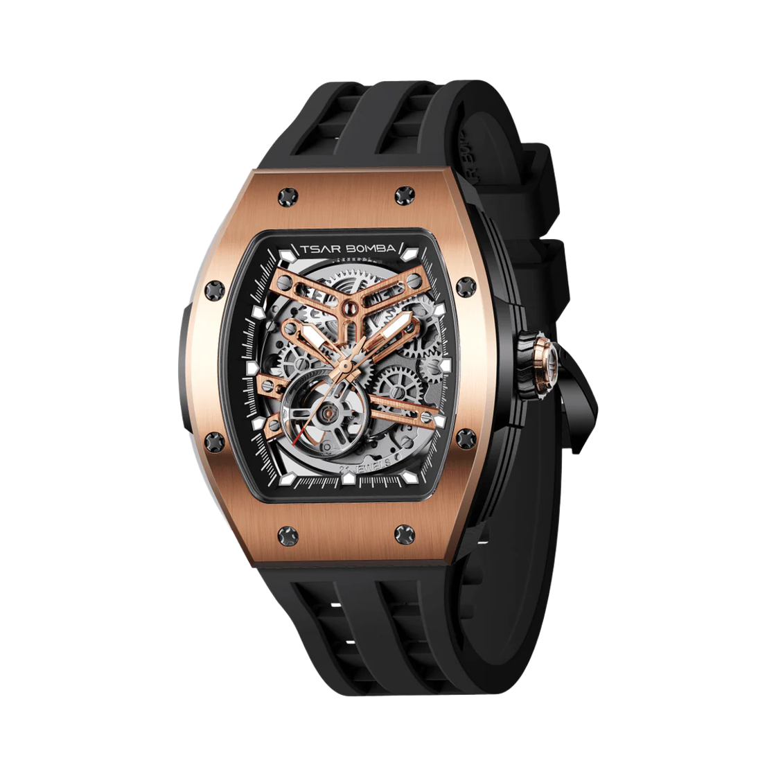 차르봄바 엘리멘탈 오토매틱 워치 TB8228A 로즈 골드 블랙(Tsar Bomba Elemental Automatic Watch TB8228A Rose Gold Black)
