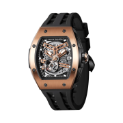 Tsar Bomba Elemental Automatic Watch TB8228A Rose Gold Black