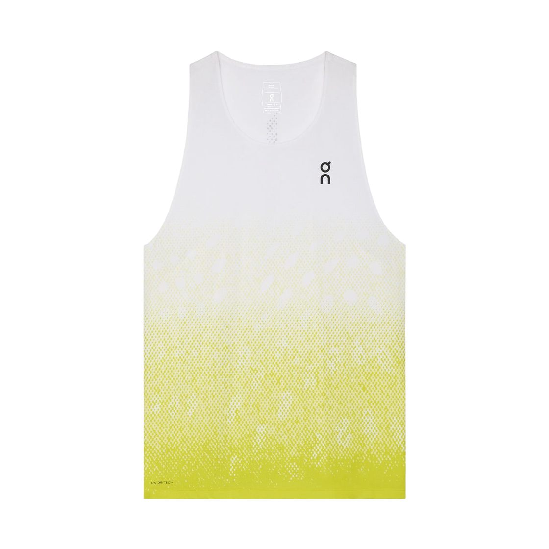 1MG10012929 On Running Zero Singlet White Lime