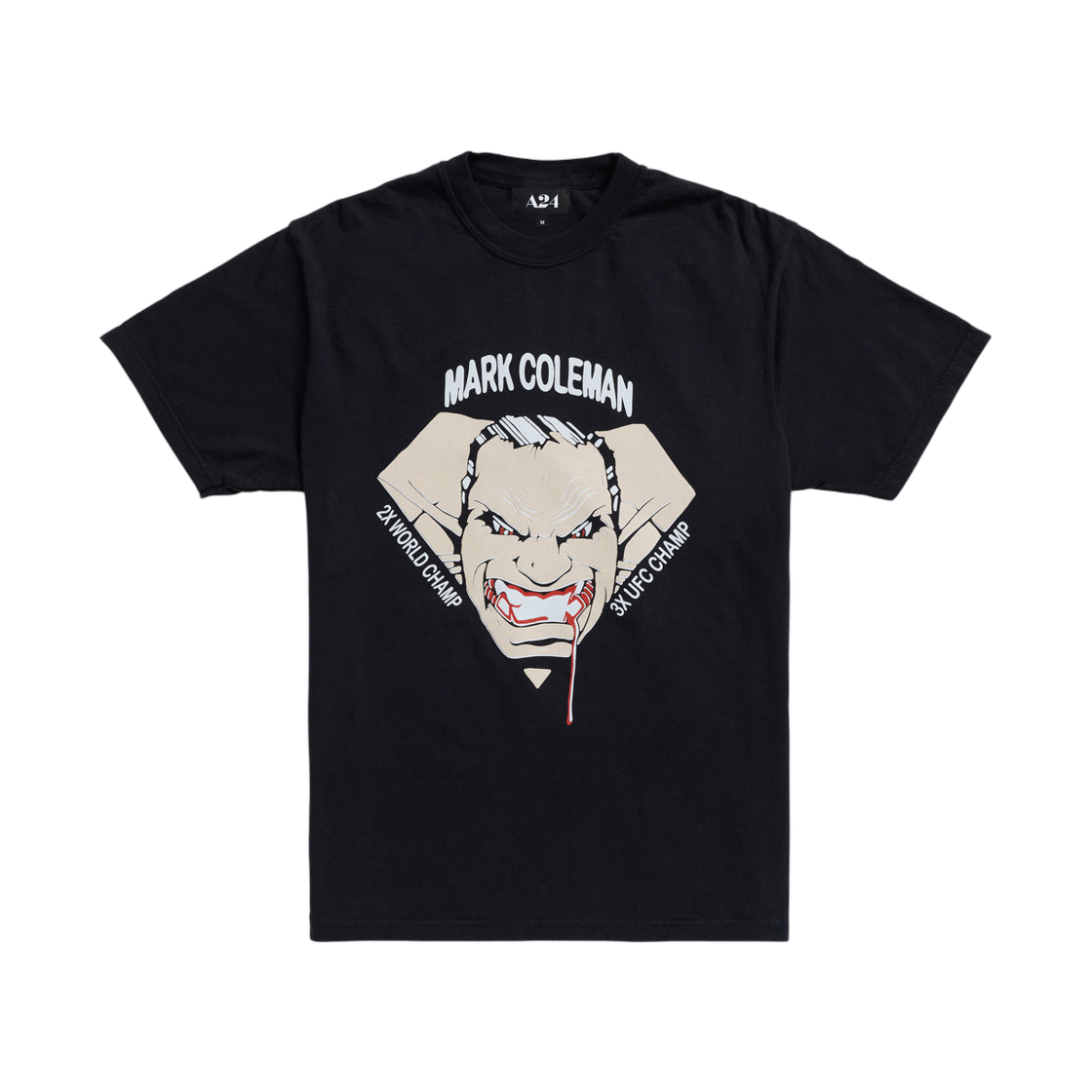 A24 더 스매싱 머신 마크 콜먼 티셔츠 블랙(A24 The Smashing Machine Mark Coleman T-Shirt Black)