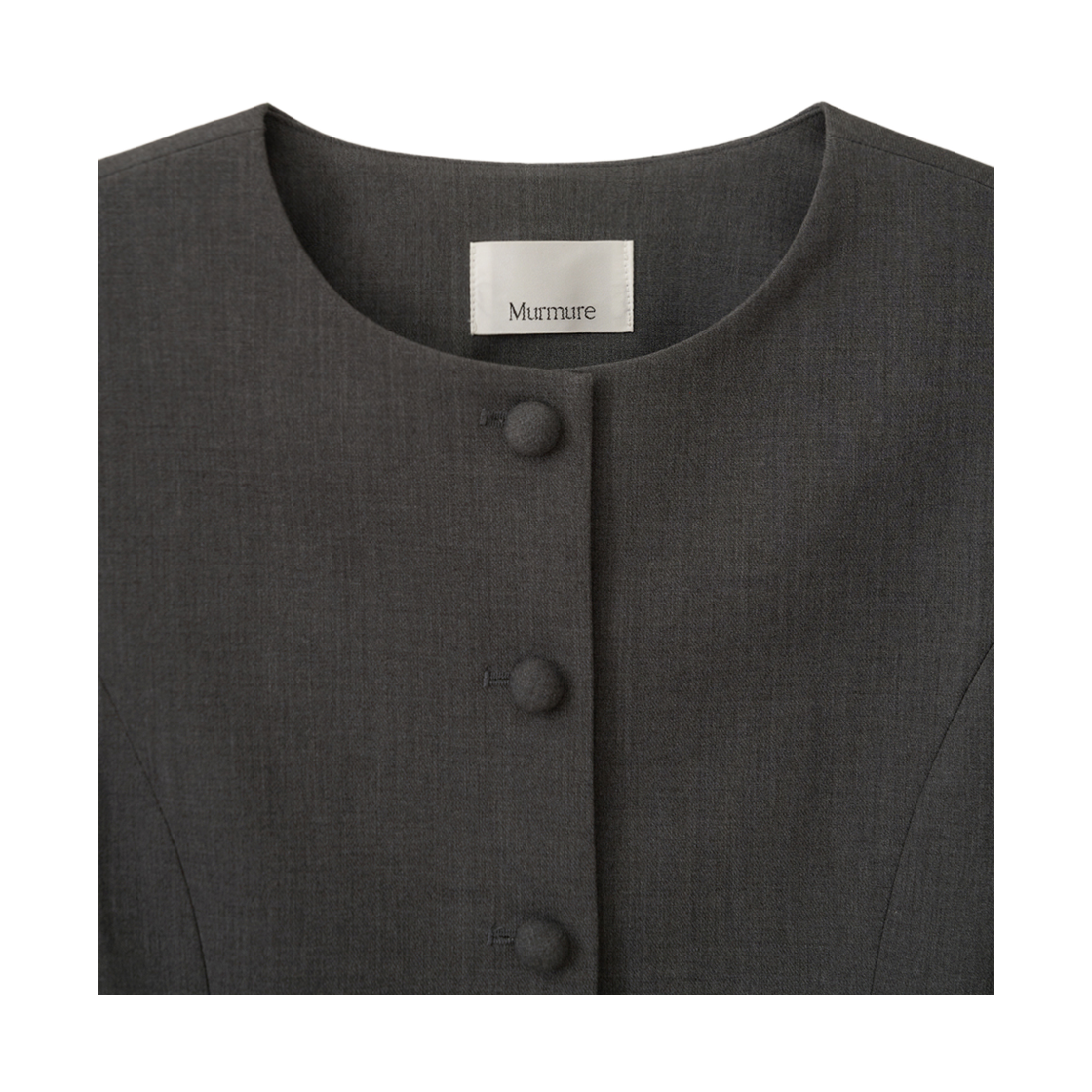 뮈르뮈르 엔시 핀턱 뒷트임 자켓 차콜(Murmure Ency Pintuck Back-Slit Jacket Charcoal) - 3
